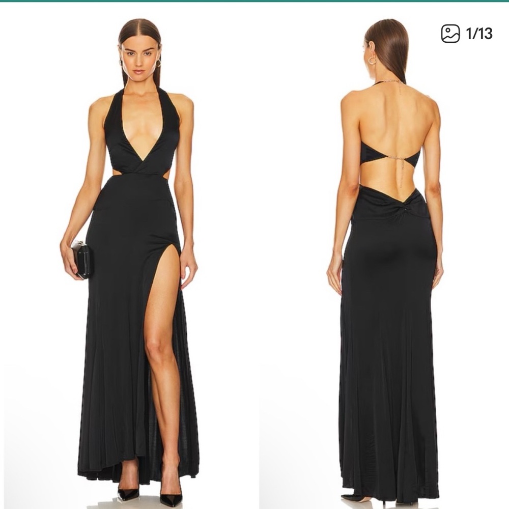 Michael Costello x REVOLVE Cosmo Gown‎ in Black Size S